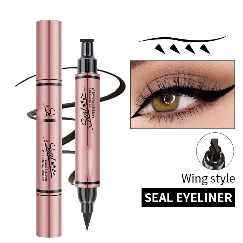 Double-ended Waterproof and Oil-resistant Liquid Eyeliner with Anti-smudge and Non-fading Features