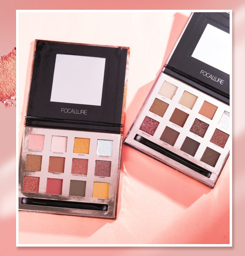 Focallure Glamorous 12 - Color Shining Eyeshadow Palette for Stunning Makeup