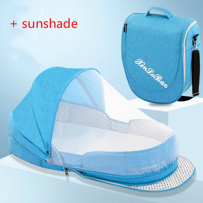 Portable and Removable Folding Baby Crib with Mammy Bag for Infants