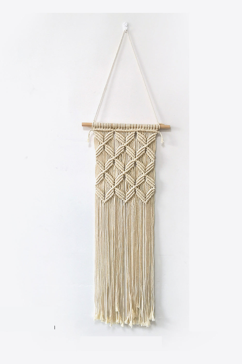 Fully Handmade Cotton Macrame Wall Hanging Decor with Sticks