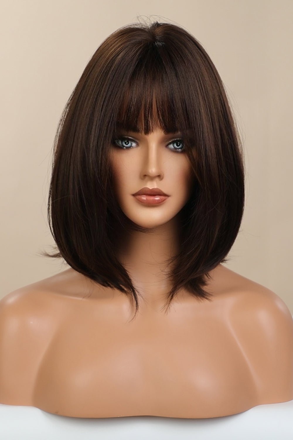 9-Inch Full-Machine Synthetic Wave Bobo Wigs with Included Cap