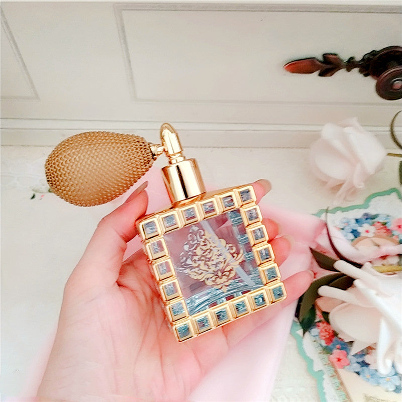 French-Style Gold-Plated Air Bag Design Perfume Spray Bottle
