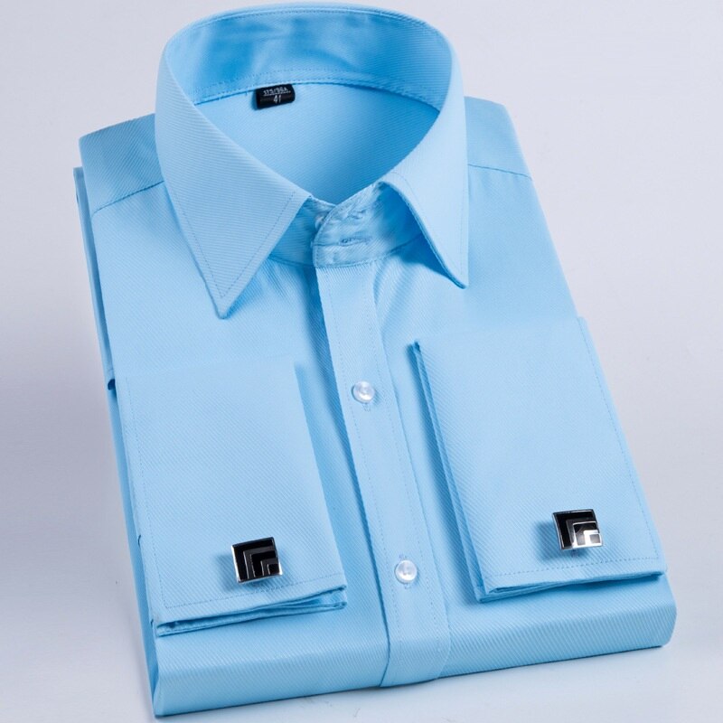 Men's Long Sleeve Turn-down Collar Solid Patchwork Button-down Casual Shirt