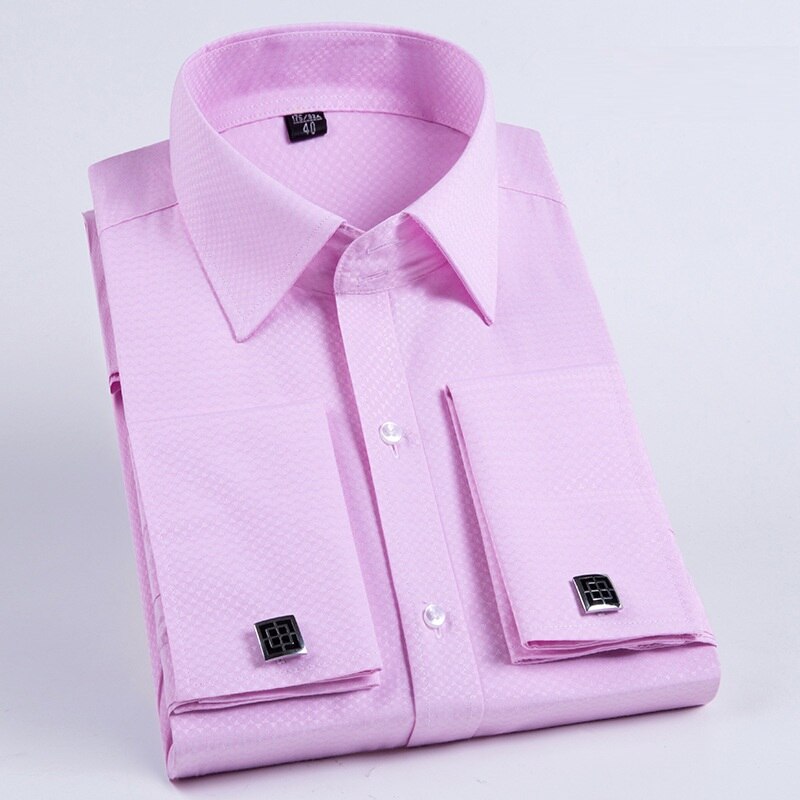 Men's Long Sleeve Turn-down Collar Solid Patchwork Button-down Casual Shirt