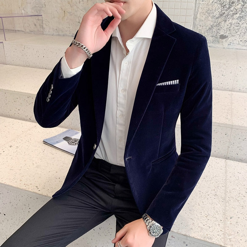 Men's Smart and Slim-Fit Casual Blazer Jacket for All Seasons