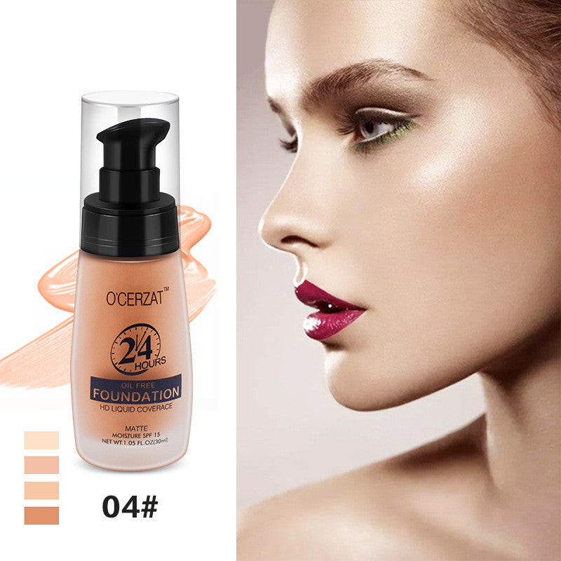 Long - Lasting, Oil - Controlling, Moisturizing and Non - Fading Liquid Foundation for General Skin with Sunscreen