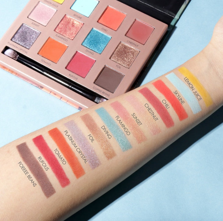 Focallure Glamorous 12 - Color Shining Eyeshadow Palette for Stunning Makeup