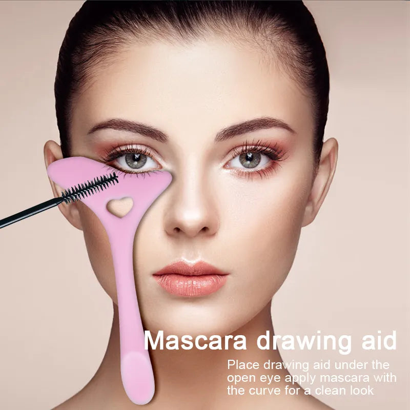 4-in-1 High-Quality Silicone Makeup Tool for Eyeliner, Eyelash, Lip and Cream Application