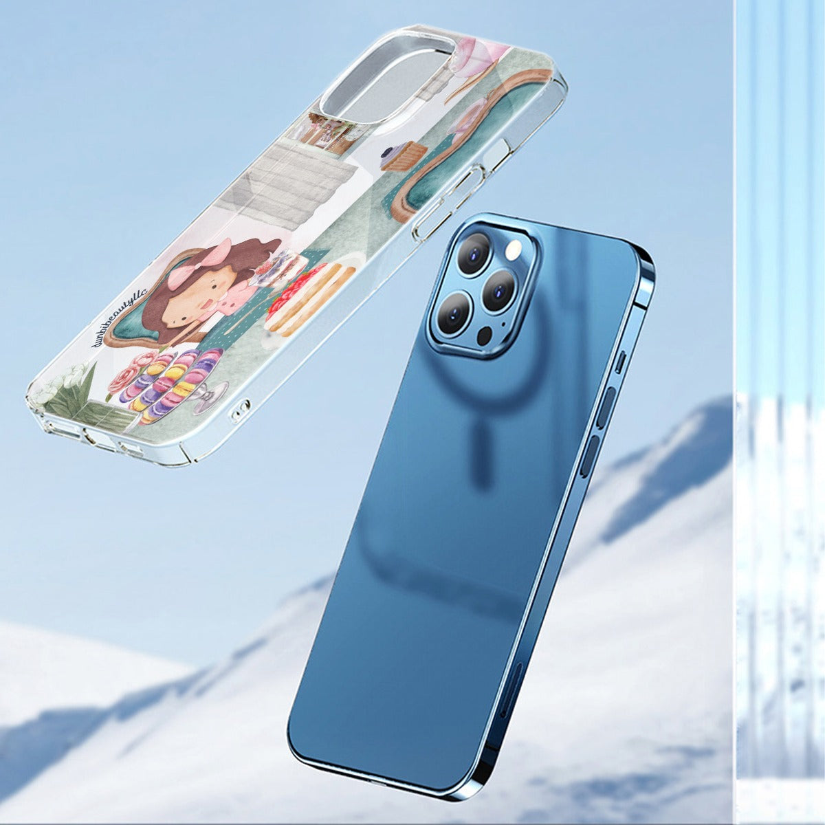 Dunbi-Designed TPU iPhone 14 Series Case with Cute Dessert & Party Elements