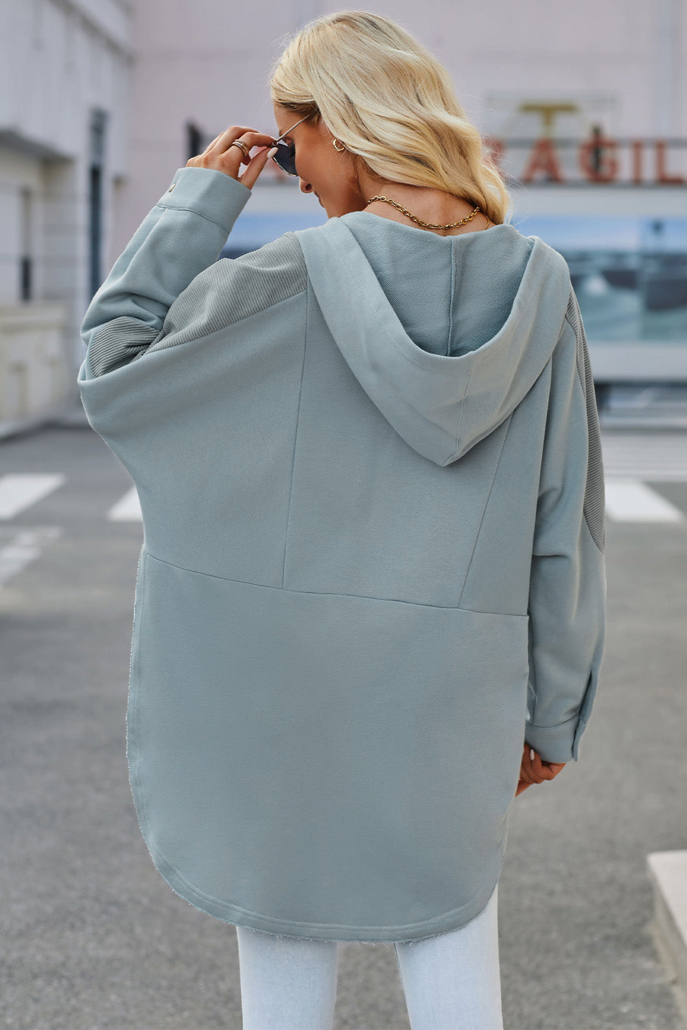Casual Long Sleeve Buttoned Hoodie with Practical Pockets