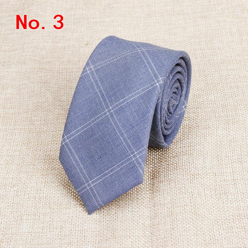 Stylish Men's Colorful Narrow Plaid Neckties Made of Cotton