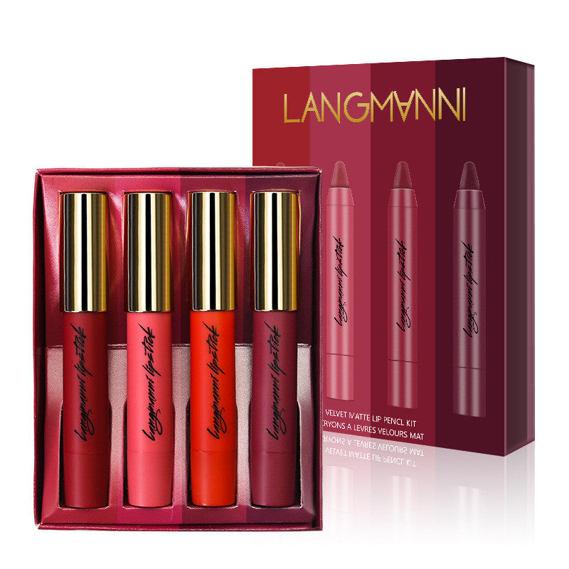 Matte and Moisturizing Lipstick Pen Four - Piece Lipstick Set