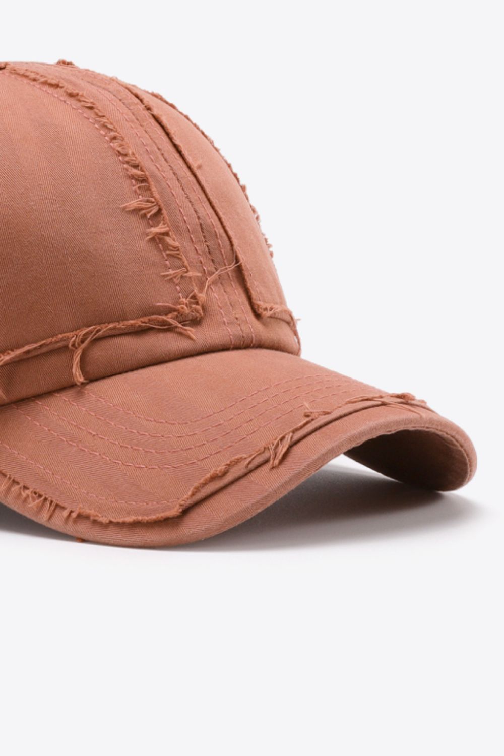 Fashionable Distressed Style Adjustable Cotton Baseball Cap for Everyday Wear