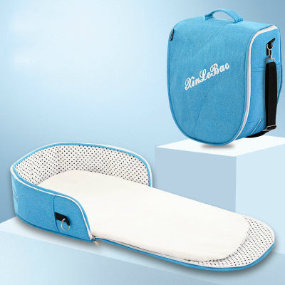 Portable and Removable Folding Baby Crib with Mammy Bag for Infants