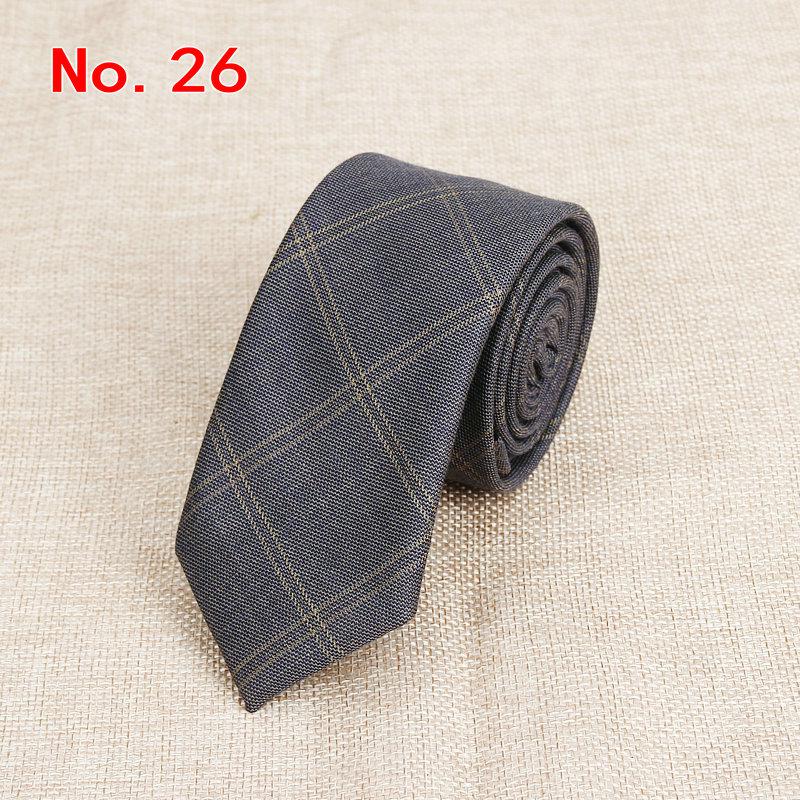 Stylish Men's Colorful Narrow Plaid Neckties Made of Cotton