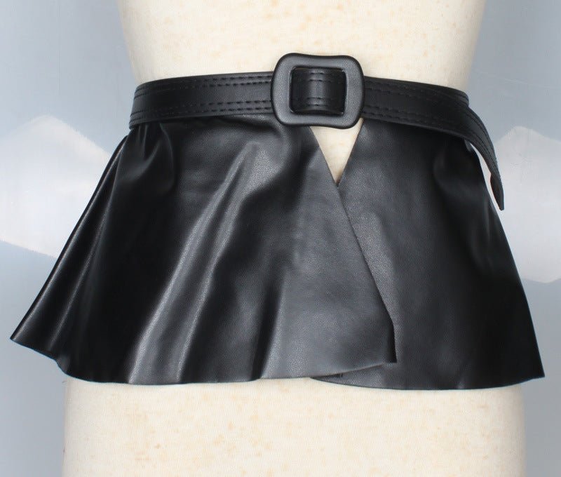 Stylish Extra-Wide Fashion PU Leather Waist Belt for Women