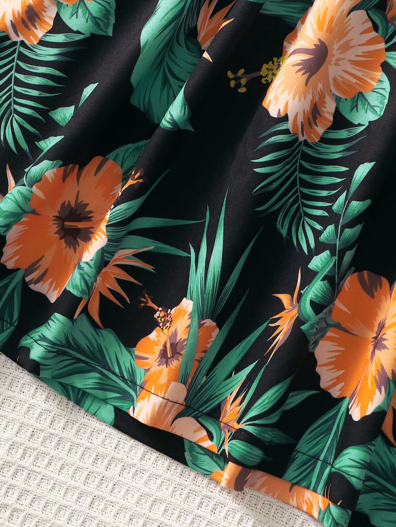 Casual Floral Women's Round Neck Short Sleeve Long Dress