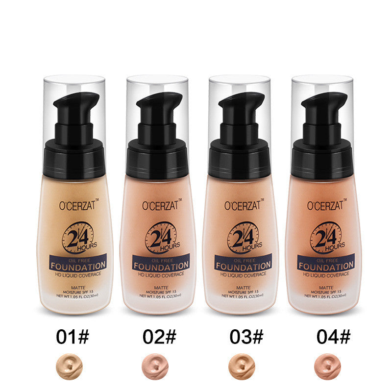 Long - Lasting, Oil - Controlling, Moisturizing and Non - Fading Liquid Foundation for General Skin with Sunscreen