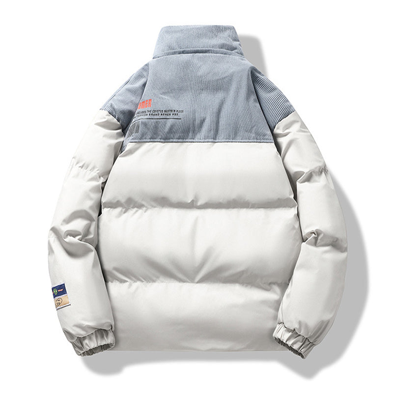 Men's Winter Fashionable and Loose Sports Down Cotton Coat with Stand-up Collar - A Warm and Casual Outerwear for the Cold Season