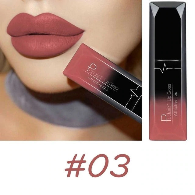 Long - lasting Waterproof Matte Lipstick with 21 Color Options