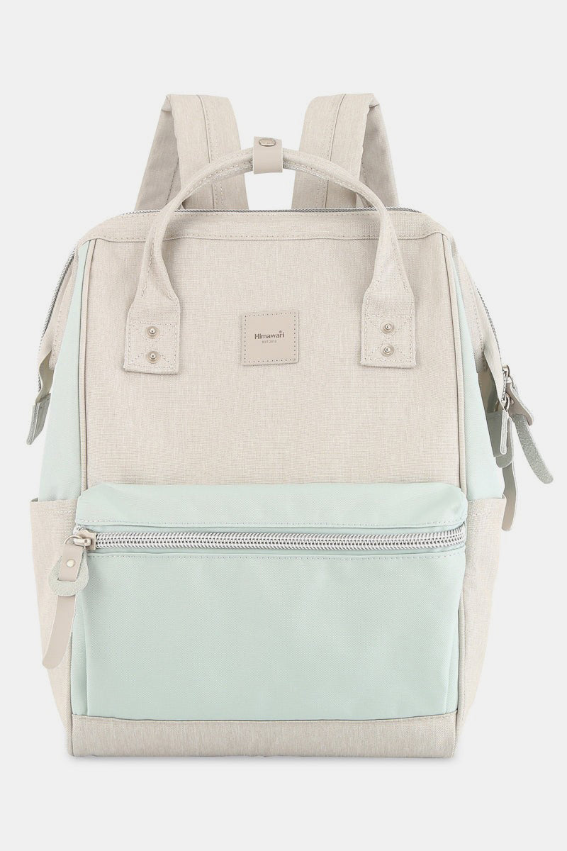 Himawari Large Eco - friendly Water - Resistant Canvas Backpack with Handy Side Pockets