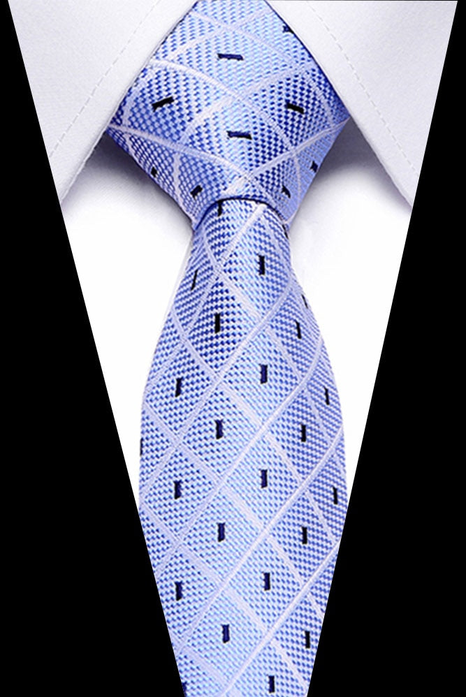 KissLuck Men's 100% Silk Classic Plaid Neckties in Multiple Colors