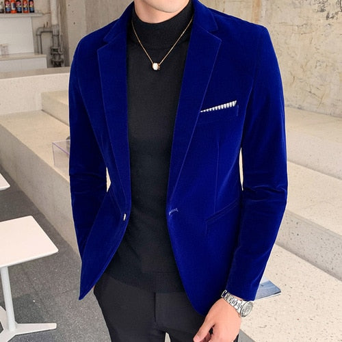 Men's Smart and Slim-Fit Casual Blazer Jacket for All Seasons