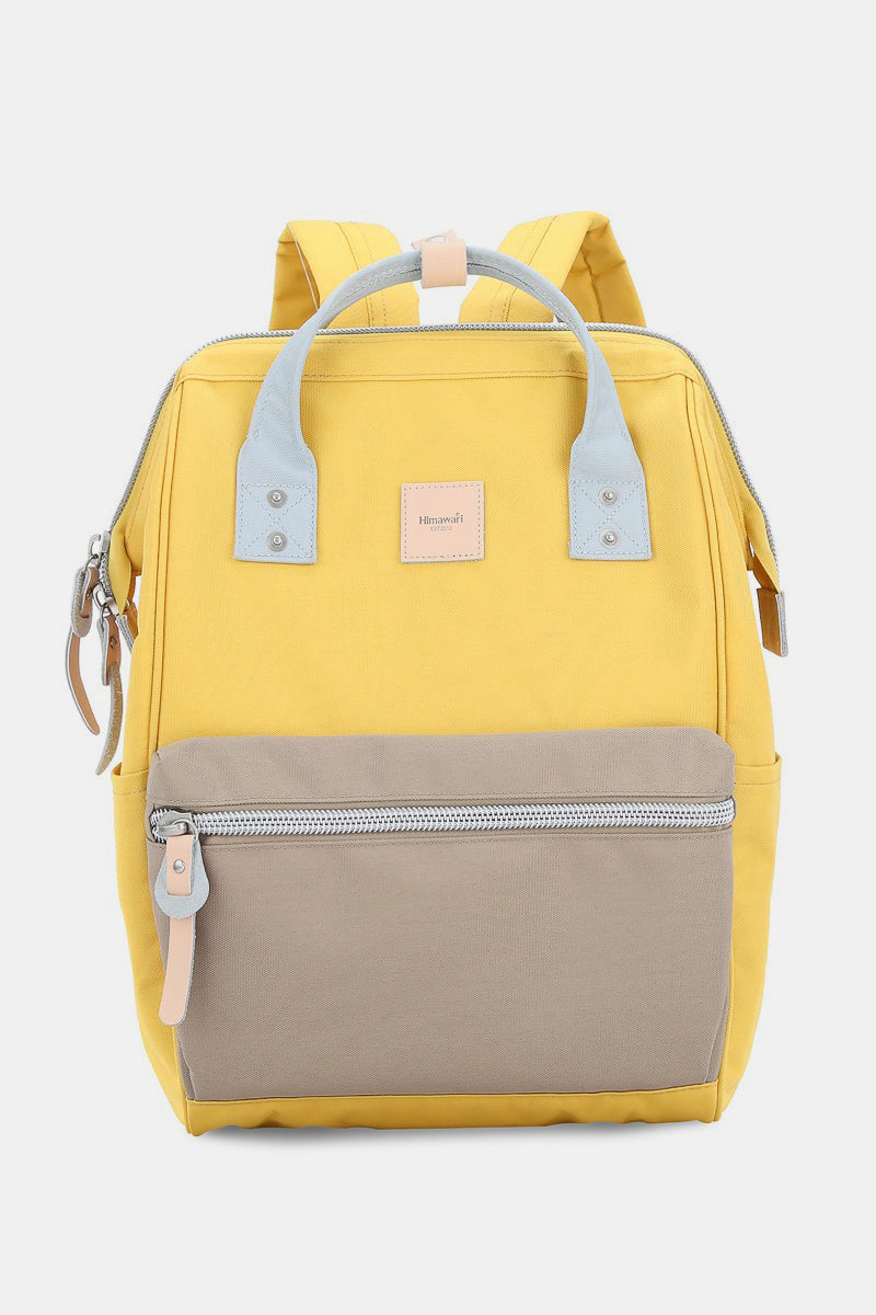 Himawari Large Eco - friendly Water - Resistant Canvas Backpack with Handy Side Pockets