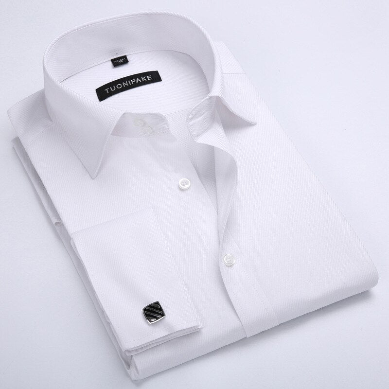 Men's Long Sleeve Turn-down Collar Solid Patchwork Button-down Casual Shirt