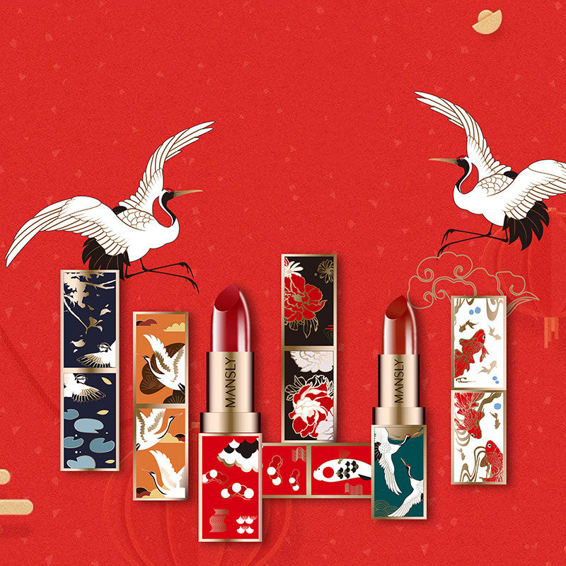 Exquisite Chinese-style Heart-shaped Lipstick Set for Makeup Lovers