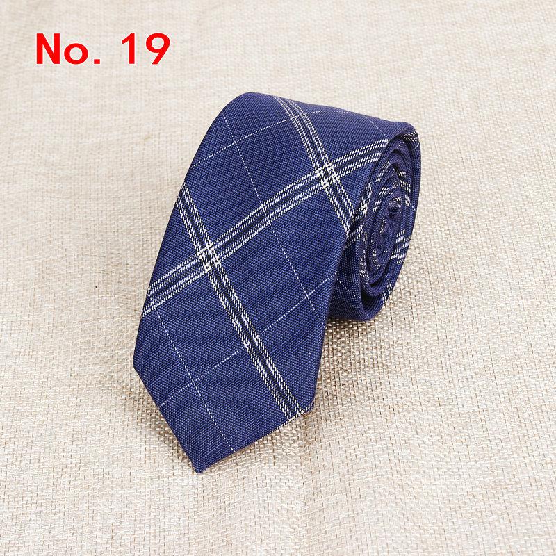 Stylish Men's Colorful Narrow Plaid Neckties Made of Cotton
