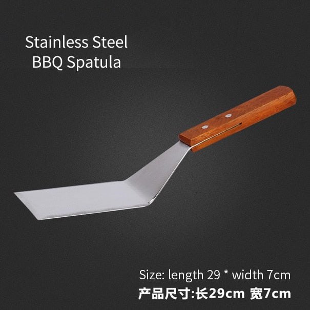 Leeseph Stainless Steel Dough Cutter, Steak Shovel & Pizza Salad Scraper - Kitchen Baking Tools