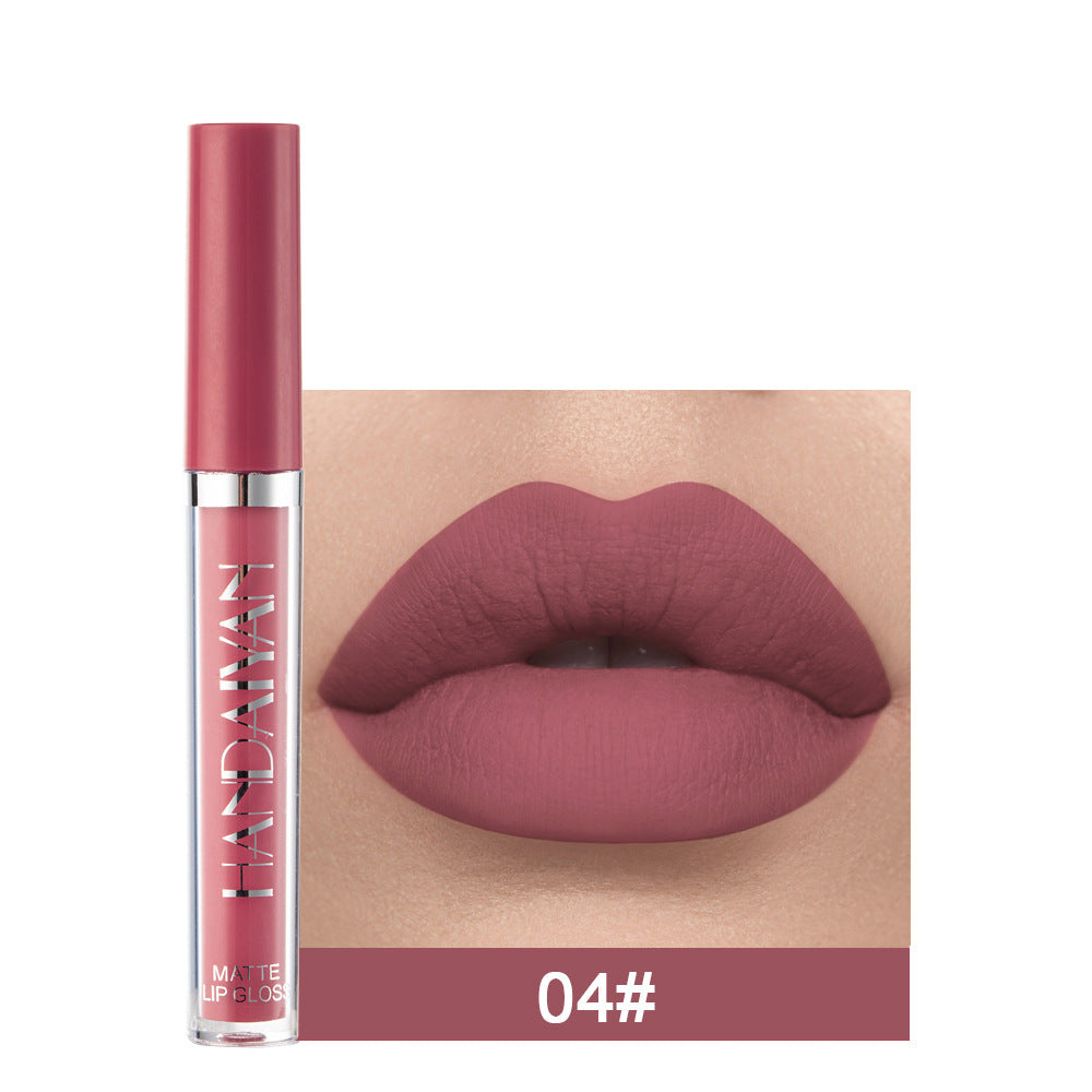 Matte Liquid Non - fading Non - stick Cup - shaped Lip Gloss, a Type of Liquid Lipstick