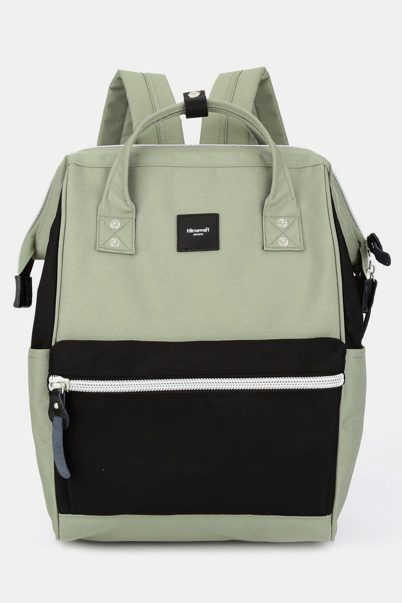 Himawari Large Eco - friendly Water - Resistant Canvas Backpack with Handy Side Pockets