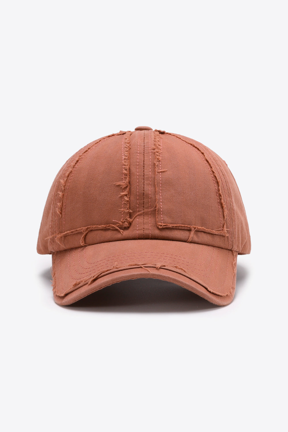 Fashionable Distressed Style Adjustable Cotton Baseball Cap for Everyday Wear
