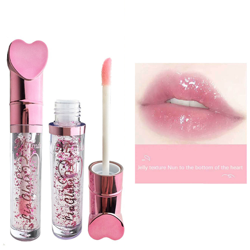 Love-themed Heart-shaped Non-staining Color-changing Lip Lacquer for Moisturizing Effect