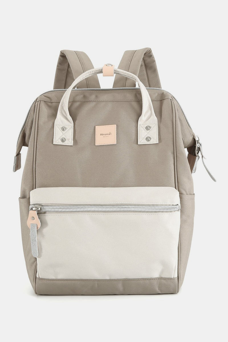 Himawari Large Eco - friendly Water - Resistant Canvas Backpack with Handy Side Pockets