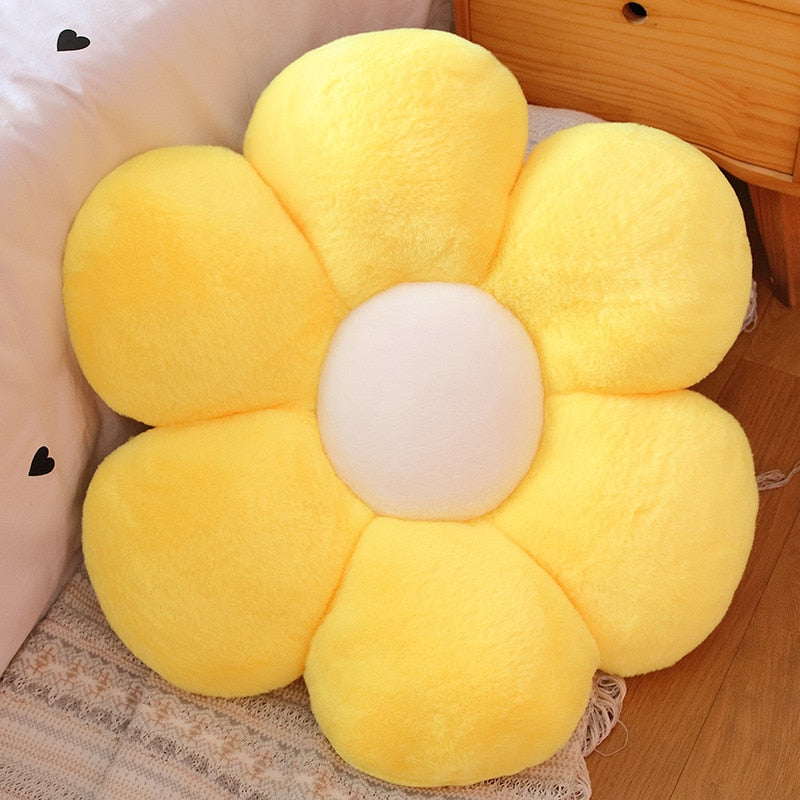 Soft Furry Plush Peach Blossom-Shaped Pillow for Baby Home Decor