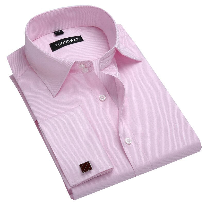 Men's Long Sleeve Turn-down Collar Solid Patchwork Button-down Casual Shirt