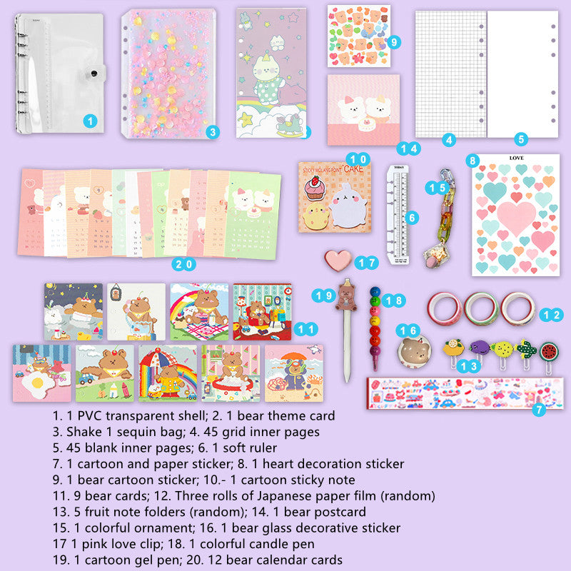 Transparent Loose - leaf Hand Book Gift Box for Girls