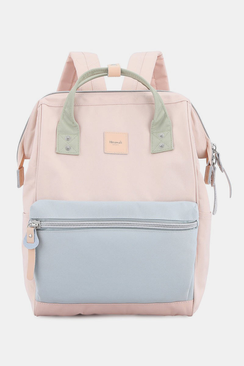 Himawari Large Eco - friendly Water - Resistant Canvas Backpack with Handy Side Pockets