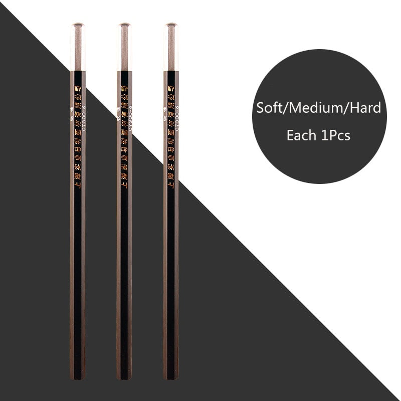 Marie's Charcoal Sketch Pencils: Soft, Medium, Hard for Art & Office Use