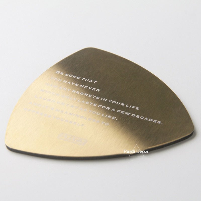 Gold-plated Stainless Steel Insulated Placemats and Cup Coasters for Kitchen Tables, Restaurants, and Bars - Ideal Home Decor Supplies