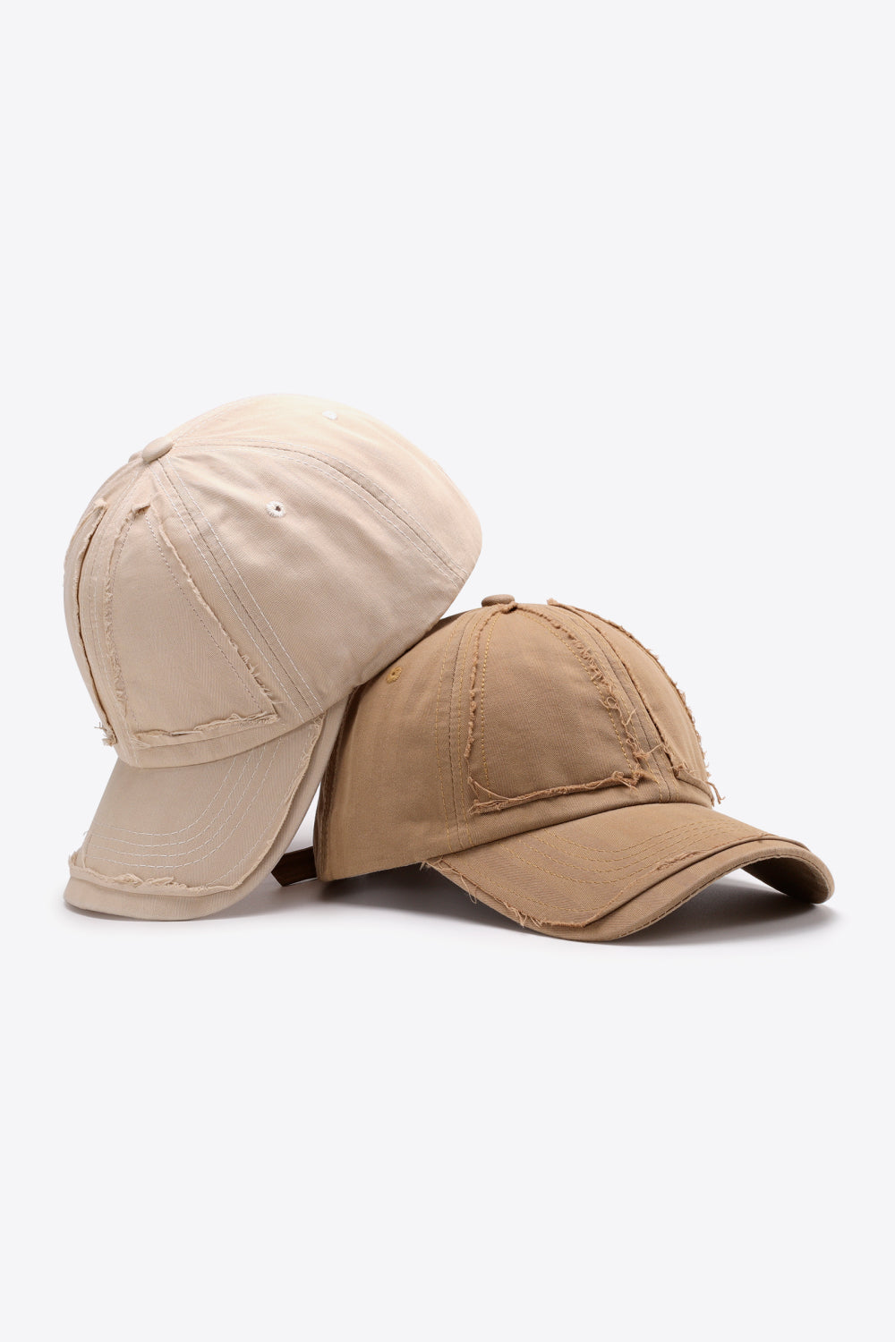 Fashionable Distressed Style Adjustable Cotton Baseball Cap for Everyday Wear
