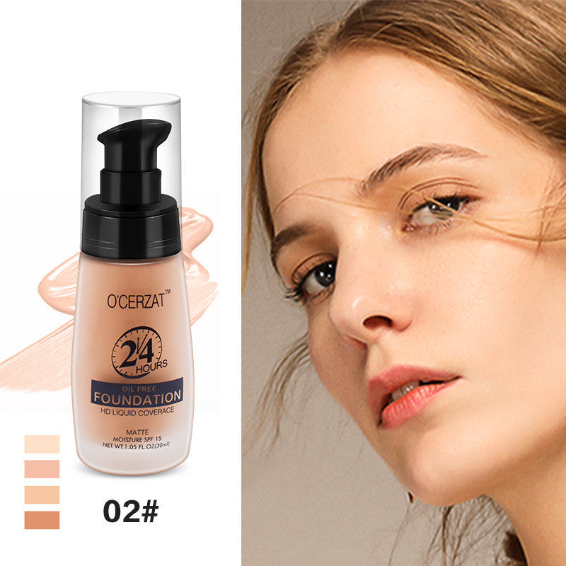 Long - Lasting, Oil - Controlling, Moisturizing and Non - Fading Liquid Foundation for General Skin with Sunscreen