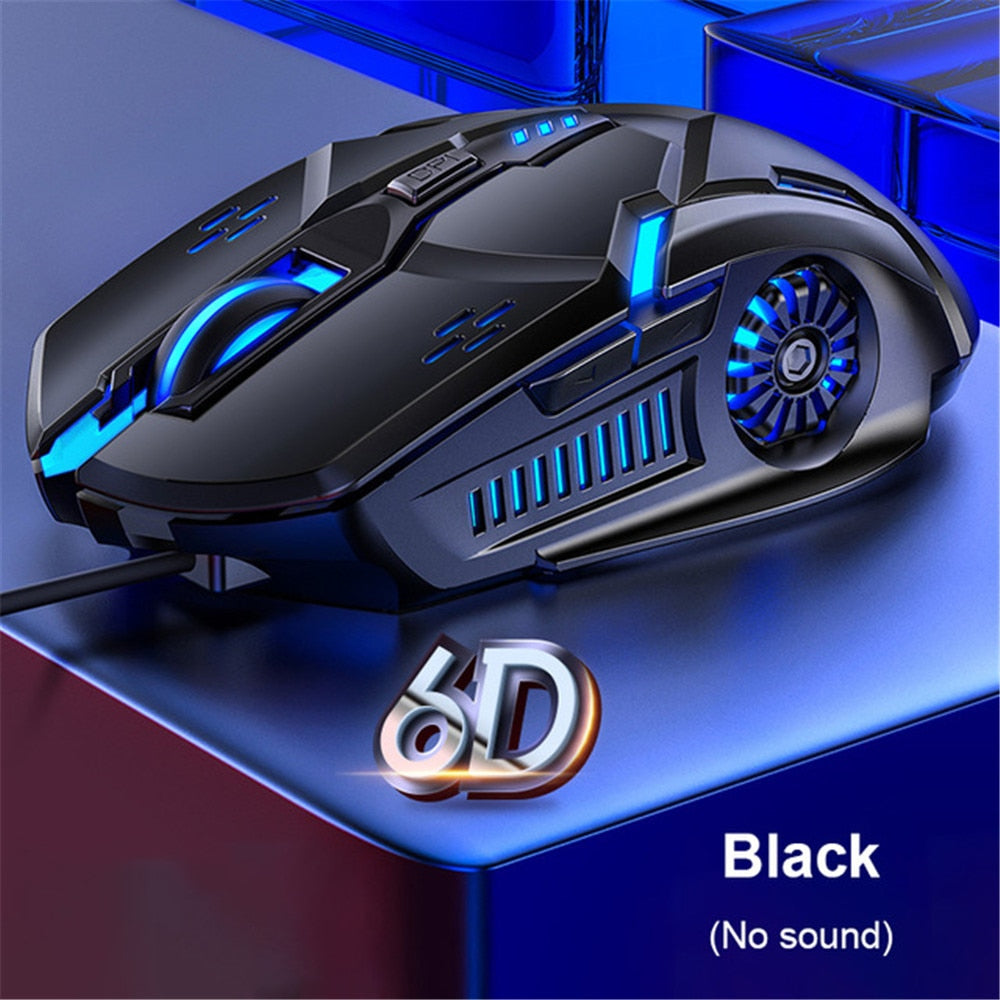 Wired Gaming Mouse with 6 Buttons, Luminous Effect for PC and Laptop Gaming