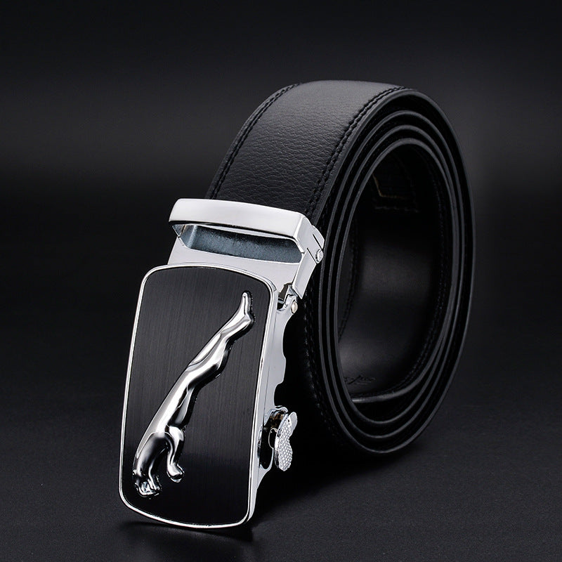 Men's Monochrome Automatic Square Metal Belt Buckle for Business