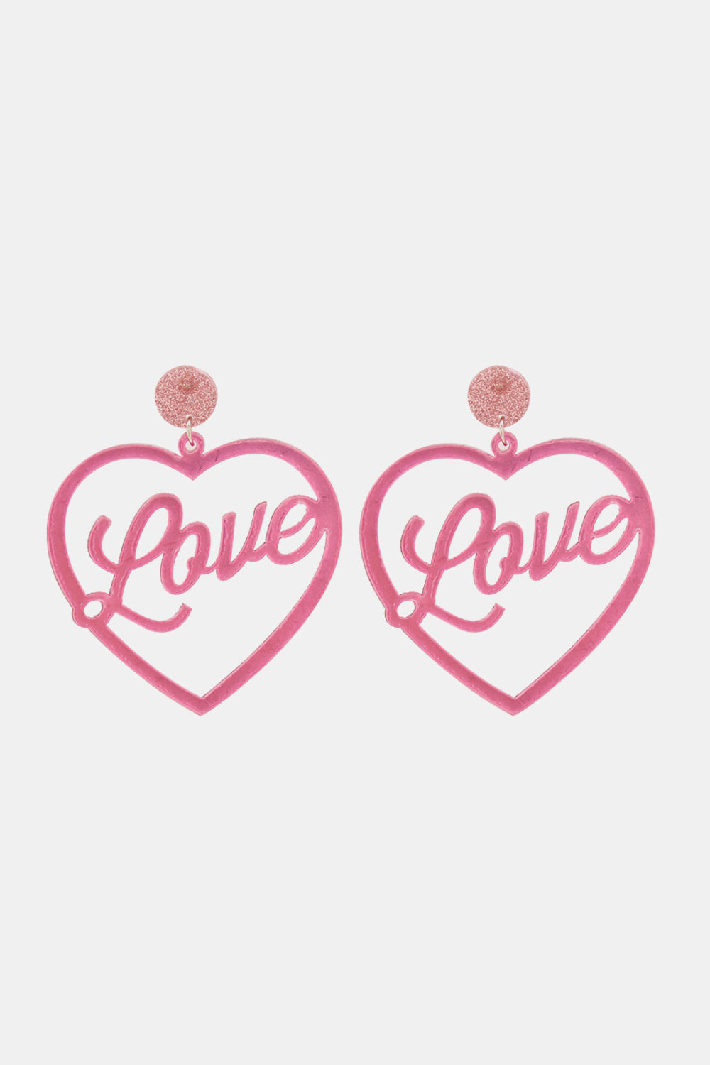 Stylish Modern Heart - Shaped Acrylic Dangle Earrings for Fashion Lovers