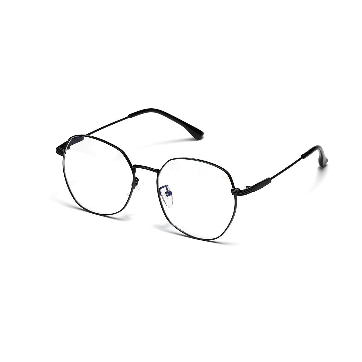 Exquisite Fine Gold-Plated Metal Frame Round Glasses for Universal Wearers