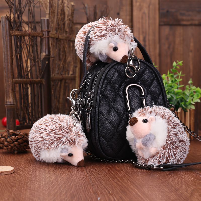 Adorable Little Hedgehog-Shaped Plush Keychain for Decoration and Carry